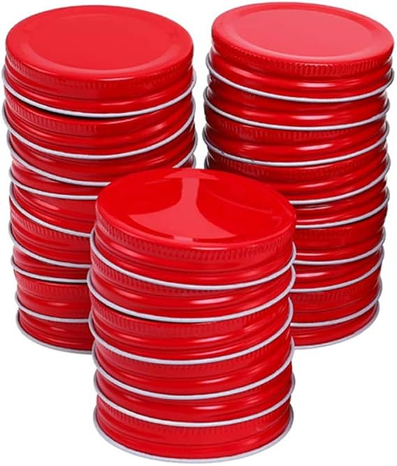24 Pieces Regular Mouth Mason Jar Lids, 70mm LeakProof