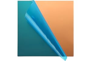 LOYORTY Pure Copper Sheet 12”x 12”x 0.04”, 18 Gauge(1mm) Thickness, Film Attached Copper Plates, Copper Plate Sheet for Crafts DIY Decoration