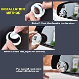 ILYPUS 360° Rotatable Blind Spot Mirrors 2 Pack Waterproof Convex Car Wing view 6
