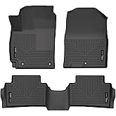 Husky Liners Weatherbeater Floor Mats | Fits 2018-2024 Hyundai Kona | Front & 2nd Row, 3-pc Black - 95581