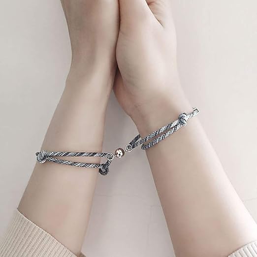 4 Stks Koppels Magnetische Armband Liefhebber Wederzijdse Aantrekkelijkheid Gevlochten Touw Armband Vriendschap Bijpassende Armbanden Eeuwige Liefde Sieraden Set Voor Vrouwen Mannen Vriendin Vriendin Valentijnsdag Verjaardagscadeau Amazon Nl
