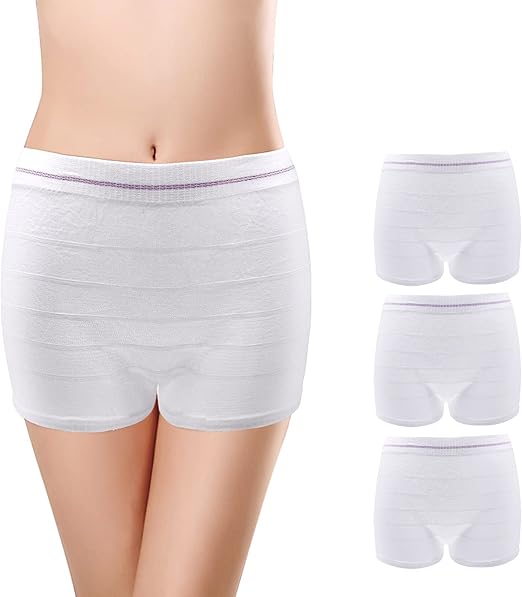 Women Mesh Postpartum Panties Washable Short Underwear for Post