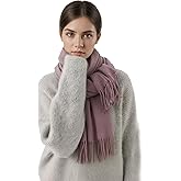 FLEESOFT Winter Wool Scarf Shawl -Thick Oversized Pashmina Shawl Wrap,Soft Warm Winter Scarves,Travel Blanket Scarf for Women