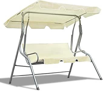 Bakaji Balancín de jardín 3 plazas Columpio para Exterior estructura de