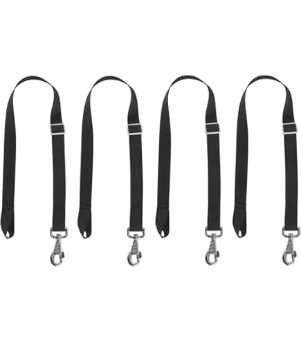 Sangles De Jambe Réglables Pour Couverture De Cheval – 65-130 Cm, Doubles Mousquetons Pivotants, Polyester