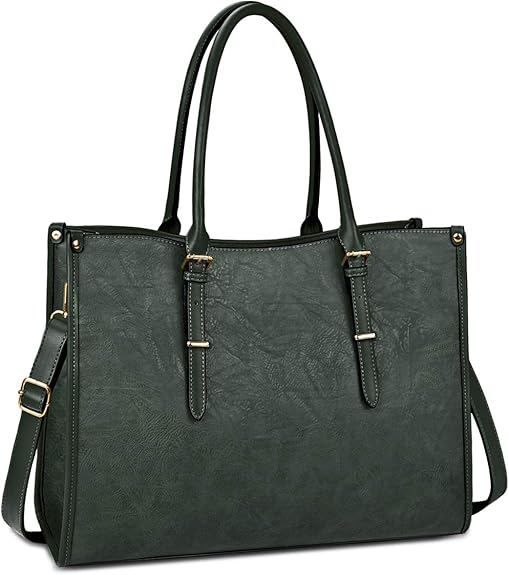 Amazon Co Jp Nubily ビジネスバッグ レディース トートバッグ 就活 大容量 ショルダー バッグ Pc収納 通勤 通学 防水 ハンドバッグ 肩掛け 2way 緑 シューズ バッグ