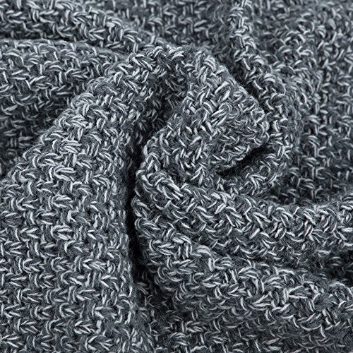 Ouba Soft Crochet Adults Mermaid Tail Blanket with Bag, Gray 2 - Thumbnail 5