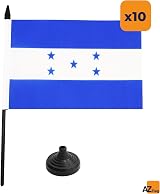AZ FLAG Set of 10 Honduras Table Flags 5 x 8 inches 21 x 14 cm view 4