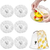DI QIU REN 200 Plastic Bowl Covers Bread Proofing Disposable Food Covers | Stretch Elastic Saran Wrap for Outside, Alt to Foil/Plastic Wrap Reusable Shower Caps for Sourdough Bread Starter Basket