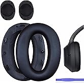 WH-1000XM2 Ear Cushions Replacement Noise Isolation Ear Pads Compatible with Sony WH1000XM2 & Sony MDR-1000X Over-Ear Headphones- Added Thickness & Plastic Stick(Black)