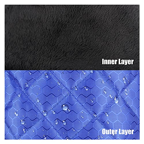 2 Pack Ice Scraper Mitts EZYKOO Waterproof Window/ Windshield Snow Scraper with Glove Snow Ice Scraper for Car Truck-Blue