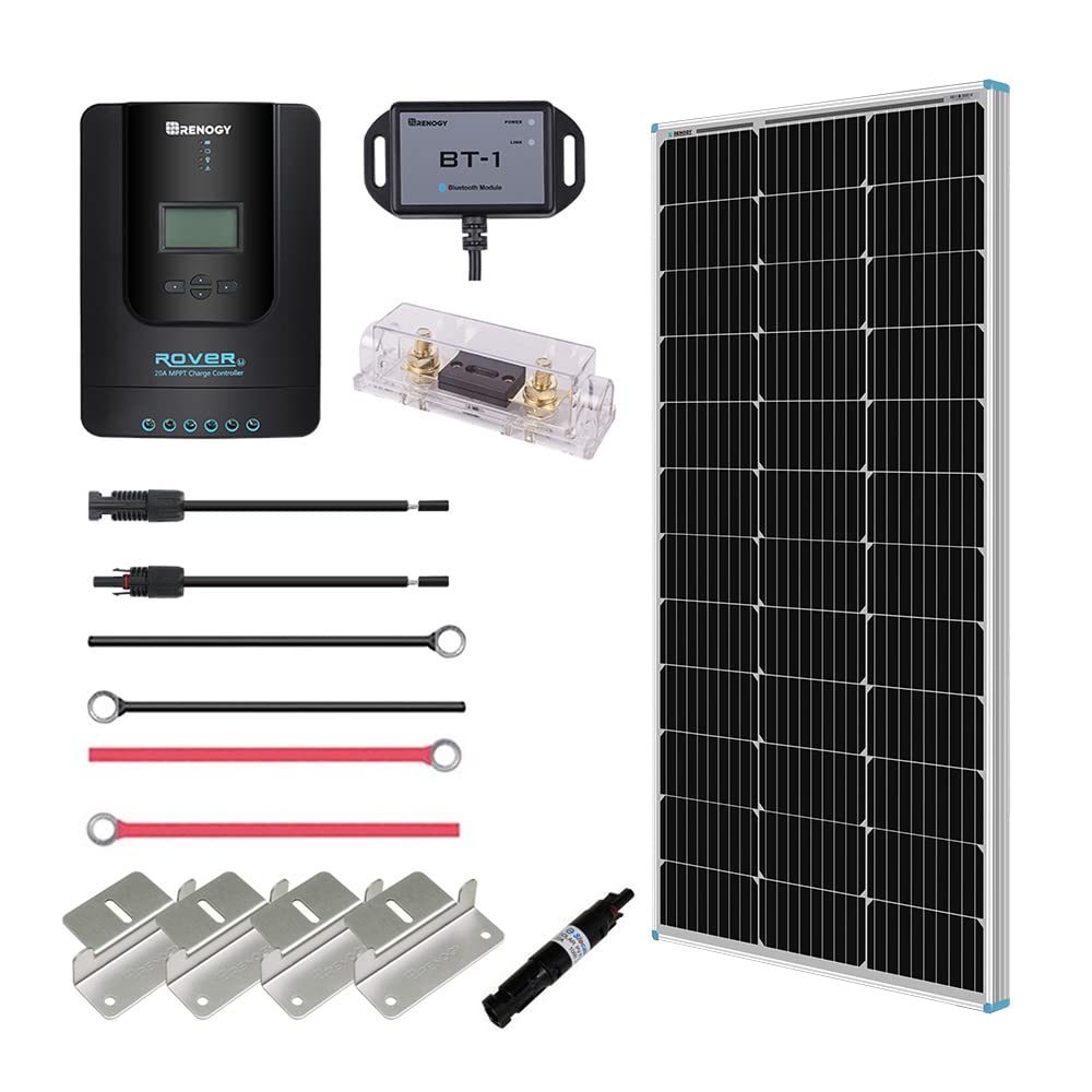 Solar Panel Led Rover Mua Renogy 100 Watt 12 Volt Off Grid Solar Premium Kit with ...