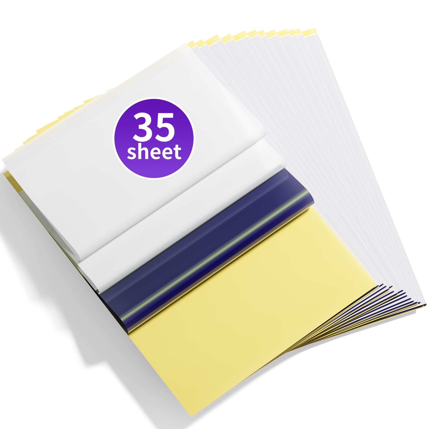 Tattmuse 35 Sheet 4 Layers Stencil Paper for Tattooing Tattoo Paper Transfer Printable for Tattoo Thermal Transfer Paper for Tattooing, Stencil Paper Sheets