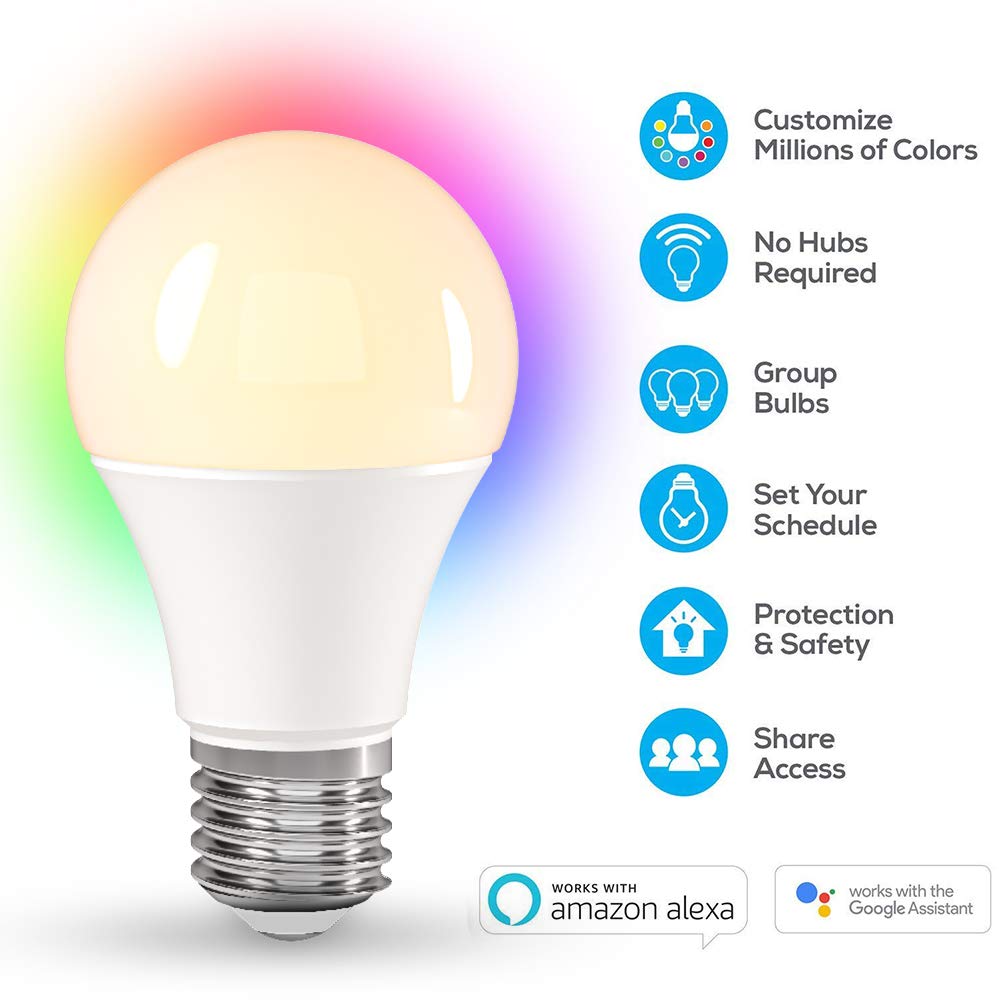 Mua Smart Light Bulbs, CT CAPETRONIX WiFi Light Bulbs Work with Alexa