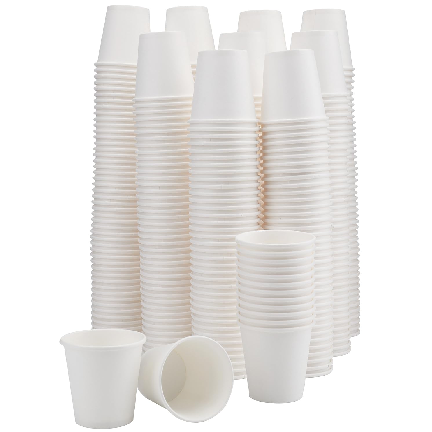 Nicunom 400 Count White Paper Bath Cups, 2oz / 60ml Small Paper Disposable Bathroom, Espresso, Mouthwash Cups, Disposable Paper Cups for Coffee, Water, Tea, Juice