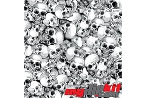 MYDIPKIT Water Transfer Printing Film - Hydrographic Film - Hydro Dipping - Black and Clear Dead Hedz - LL-512