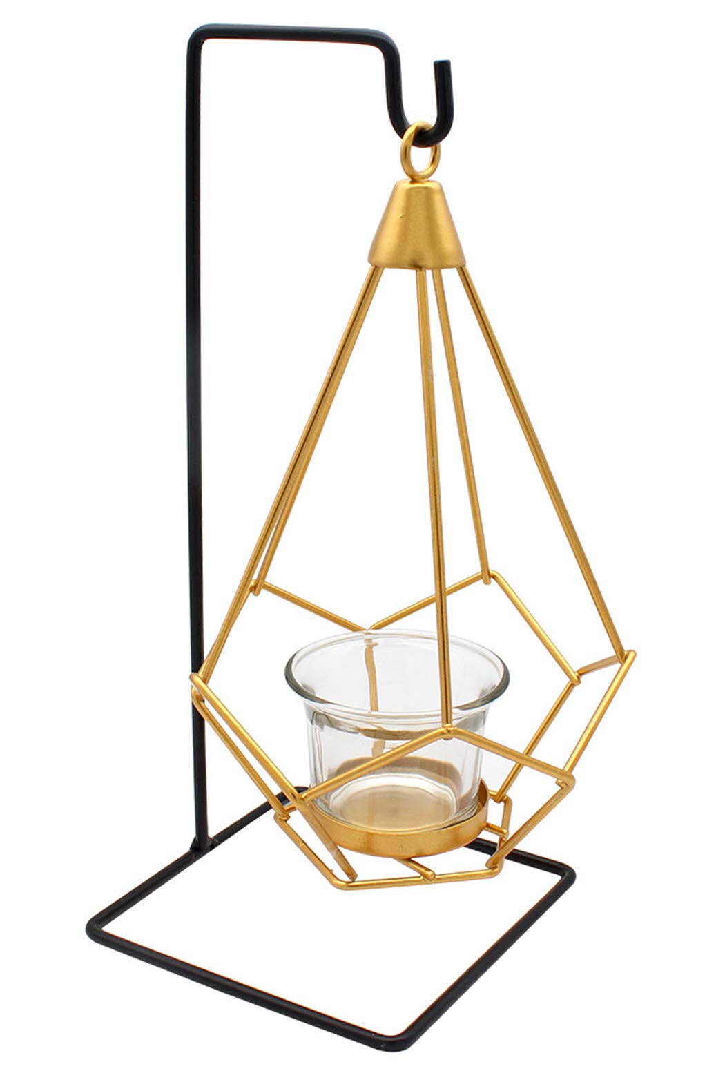 Duffire Creative Nordic Style Candlestick Multi-Function Home Decoration Ornaments Gold Glass Candlelight Dinner Props Style 1