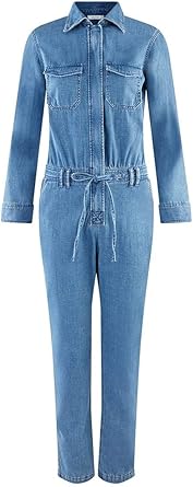 combi en jean femme