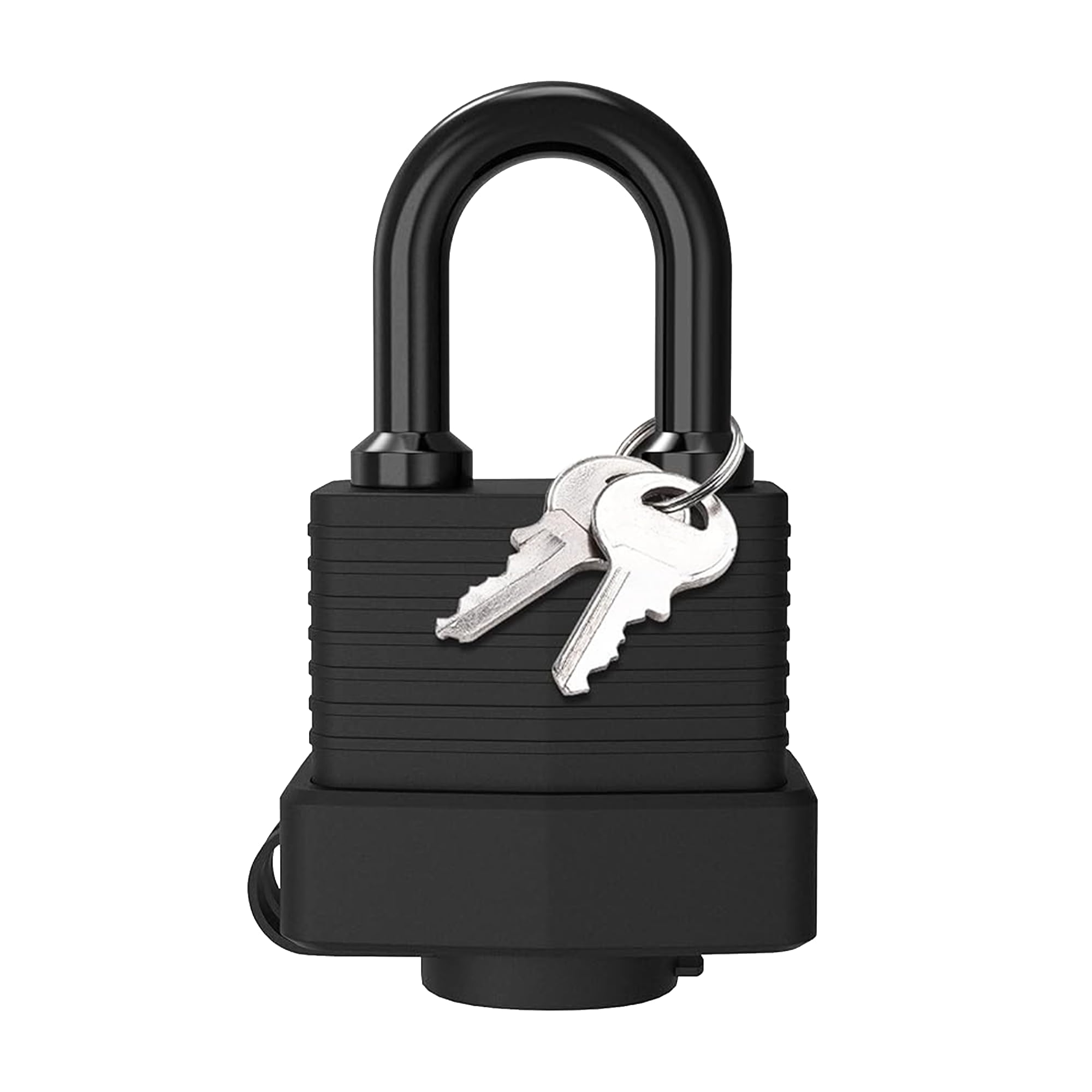 Reinforced Padlocks, 1 Pack, 2 Keys - 40mm, Weatherproof, Extra Strength and Durability Heavy Duty Padlocks Anticut, Laminated Steel for Gym Locker, Garage, Fence, Shed