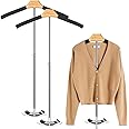Adjustable T Shirt Display Adult for Vendors 2Pcs,18-31.1 In Flexible Shirt Rack Shoulder Stand, Portable Hanging Black Metal Clothes Display, Hanger Rack for Clothing Dress Garment Coat Retail