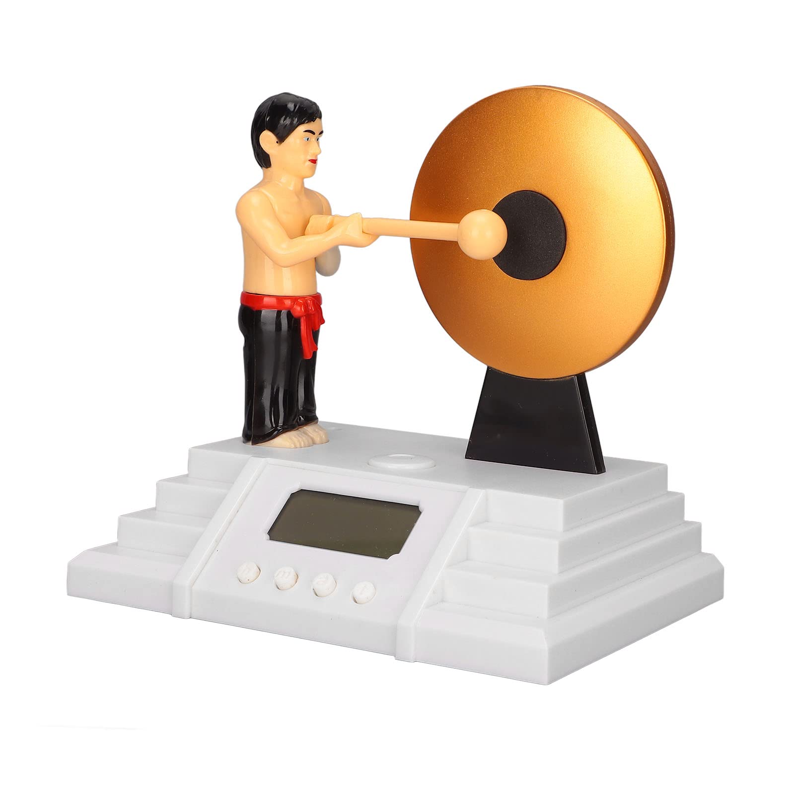 Digital Alarm Clock, Creative alarm clock with Gong Stick, Screen Backlight, Easy To Read, for People with Heavy Sleeper, Mild Hearing Loss or Even Deafness