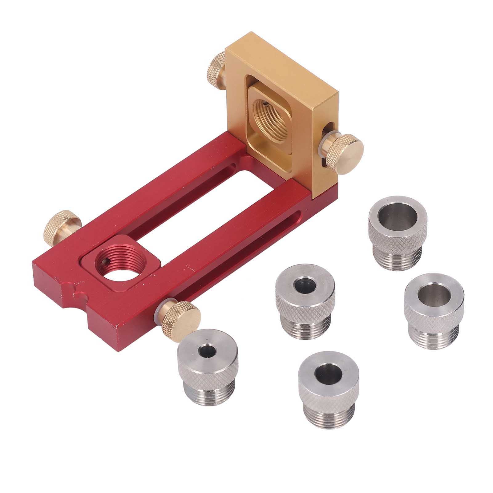 6Pcs Pocket Hole Jig Kit for Woodworking Includes Drill Bits for Cabinet Assembly, Bed Frame Construction & Furniture DIY Projects