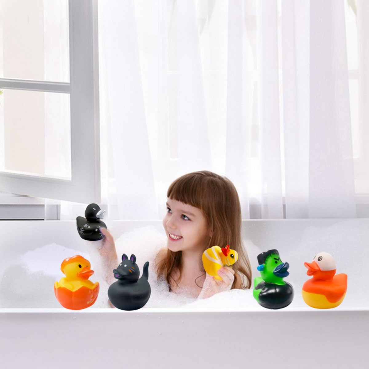 27 Pcs Halloween Party Favors Rubber Ducks,Baby Showers Accessories Bath Toys for Kids Halloween Decorations Trick or Treat Supplies Goodie Bag Fillers(Halloween)