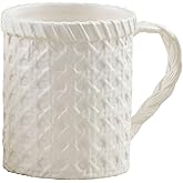 Mud Pie Wrapped Woven Ceramic Mug; 16 oz