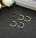 REVOLIA 18-22G 5Pcs Stainless Steel Nose Rings Hoop Body Piercing Jewelry 8-10MM