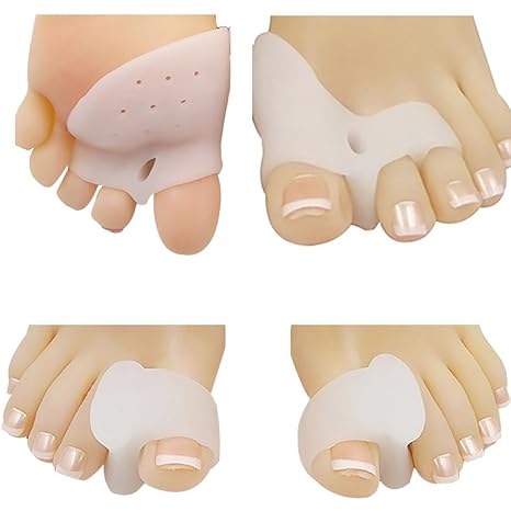 Neu konzipierter Hallux Valgus Zehenspreizer kombiniert mit Fußballenpolster für besseren Komfort und bessere Schmerzlinderung.