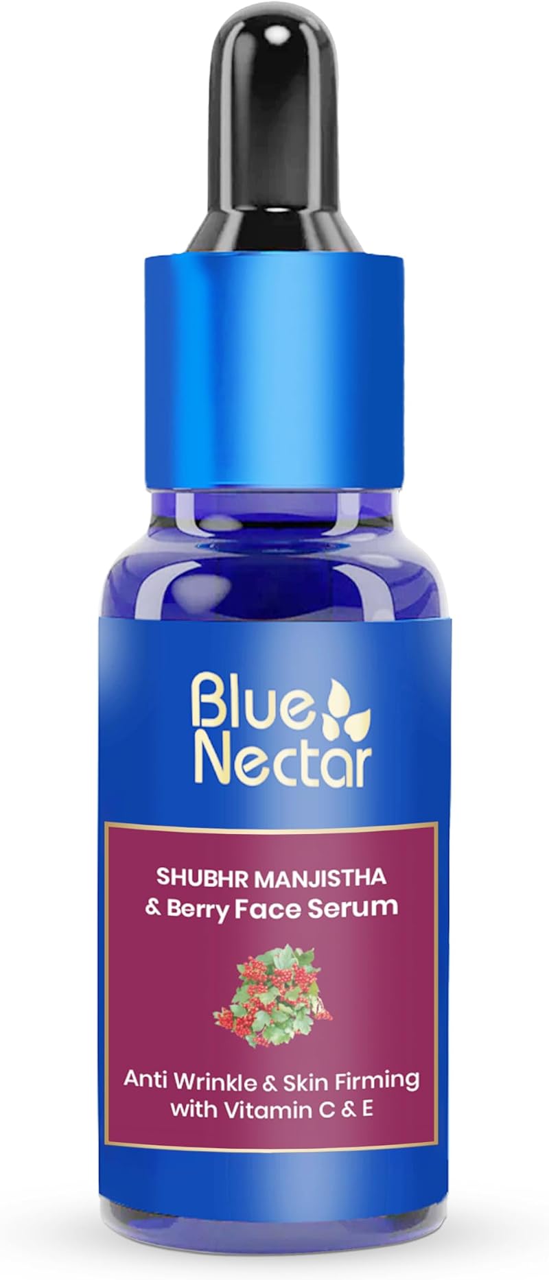 Blue Nectar Manjistha Berry Face Serum Anti-Aging Firming Vitamin C E 30ml
