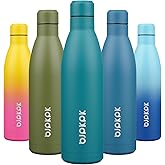 BJPKPK 25oz Insulated Water Bottle Double Wall Vacuum Insulated Stainless Steel Water Bottles for Spots Keep Cold and Hot,Lake Blue