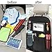 OYRGCIK Backseat Organizer for Kids 2 Type (A+B) Kick Mats Back Seat Car Protector with Multi Pocket Storage Bag Holder for iPad Tablet Bottle Tissue Box Toys Vehicles Travel, Black 2 Pack