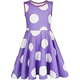 HenzWorld Princess Dress up for Girls Disgust Costume Joy Costume Halloween Costumes for Kids Cosplay Party Sleeveless Outfit