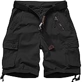 TRGPSG Womens Hiking Shorts, Bermuda Cargo Shorts, 7" Summer Camo Shorts Y2K Shorts for Women with Zipper Pocket