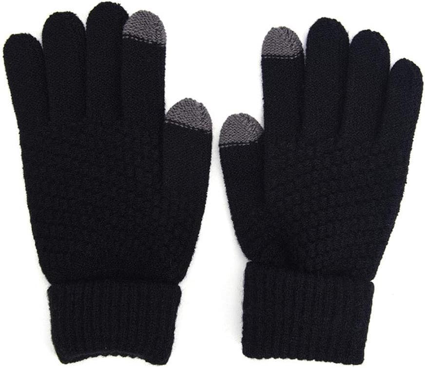 Magic Touch Screen Sensory Gloves Women Warm Winter Stretch Knit Texting Gloves Mittens Windproof Outdoor Sports Cycling Motorcycle Thick Thermal Mitt Luvas Thanksgiving