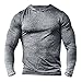Slimbt Men's Bodybuilding Tapered Long-Sleeve Slim Fit Sweat-Shirt Muscle Hoodie Heather Grey L