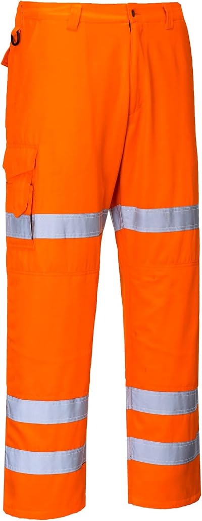 Portwest RT49 Hi-Vis Three Band Trousers Orange Large