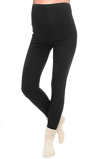Mija - Lange Umstandsleggings/Leggings warme für den Winter/Baumwolle 3006