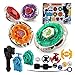 Uiiq Toys Battle Burst Set Spinning Top 4D Metal Fusion Gyros Toy with 4D Launcher Stater Grip and Stadium Battle Set - 17 Pcs