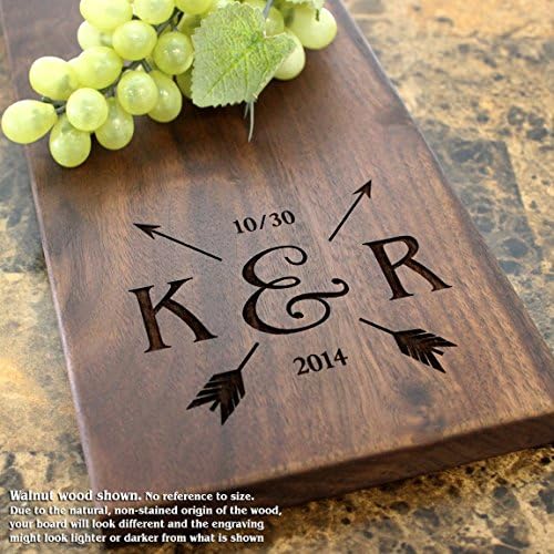 Arrow Wedding Personalized Cheese Board - Wedding Gift, Bridal Shower Gift, Anniversary, Engagement. #018