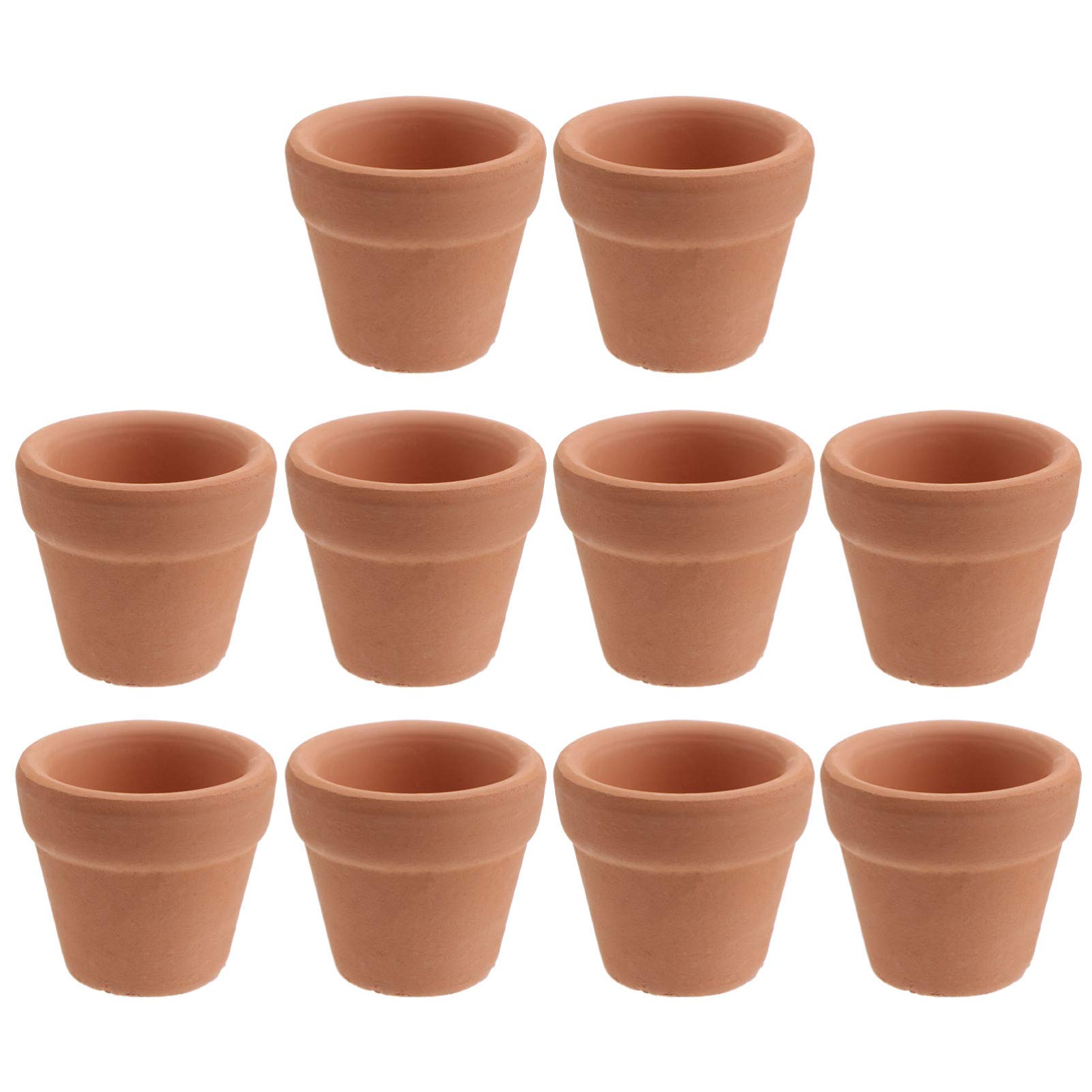 Garneck 10Pcs Ceramic Pottery Clay Planter Small Mini Terracotta Pot Clay Ceramic Pottery Planter Cactus Flower Nursery Pots For Windowsill Cactus Plant Crafts 3x3cm