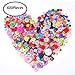 Senkary 600 Pieces Craft Buttons Decorative Sewing Buttons Assorted Buttons Resin Round Buttons Bulk 4 Holes and 2 Holes, Assorted Colors and Sizes