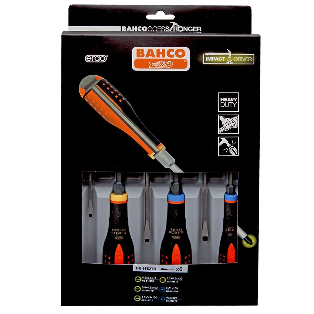 Ergo™ Through Blade Screwdriver Set, 6 Piece