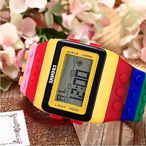 OWMEOT Unisex Colorful Digital Wrist Watch Life Waterproof Fashion (Coloful) - Thumbnail 2