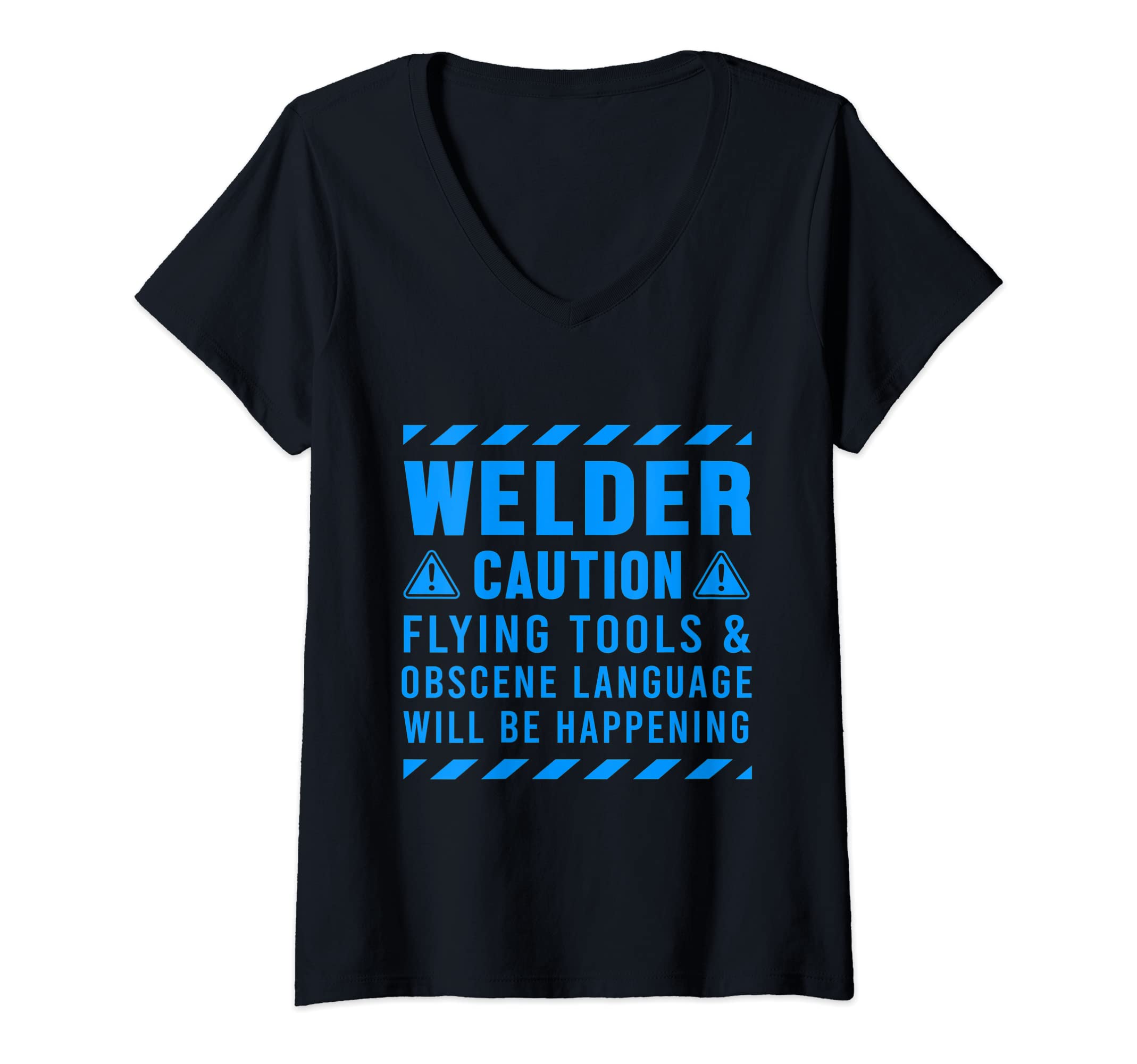 Womens Craft Welding Welding Engineer Worker V-Neck T-Shirt