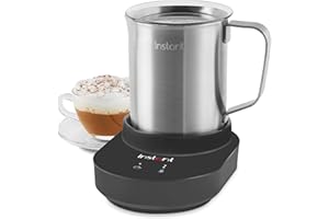 Instant Pot Instant MagicFroth 9-in-1 Electric Milk Steamer and Frother, 17oz Stainless Steel Pitcher, Hot and Cold Foam Maker and Milk Warmer for Lattes, Cappuccinos, Macchiato