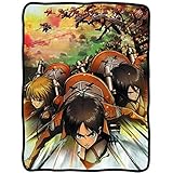 Attack on Titan Cast Fight Fleece Blanket