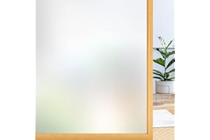 rabbitgoo Film de fenêtre pour intimité - Autocollant statique pour verre dépoli - Non adhésif - Bloque le soleil - Vinyle gi