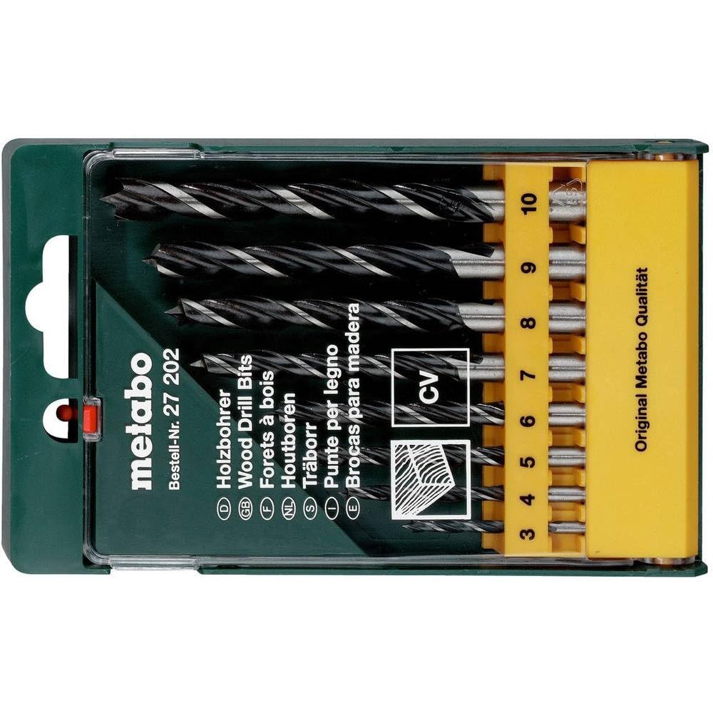Metabo 627202000 8 Wood Twist Drills with Centring Point